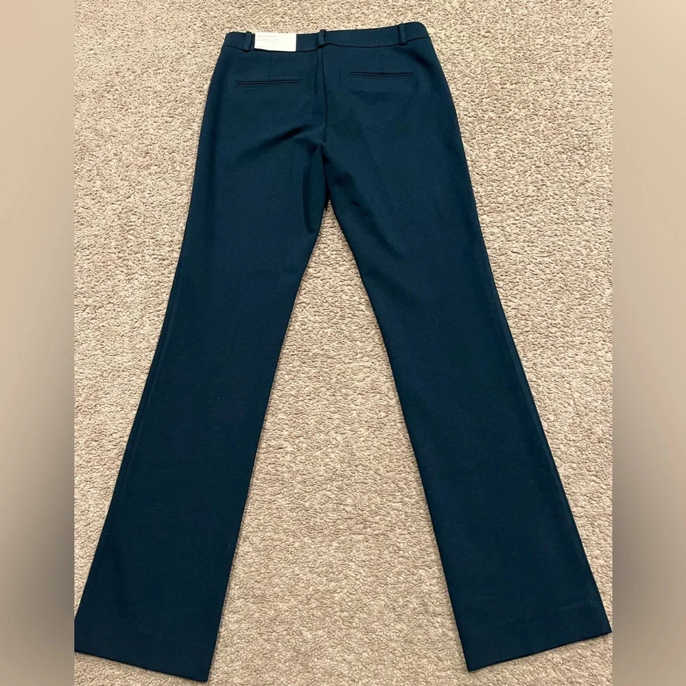 NWT Ann Taylor Straight Pants with Two Front Flap Pockets in Dark Teal size 4 - Picture 8 of 14